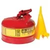 Justrite Type I Safety Can With Funnel 2.5 Gal, Red