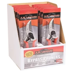 Leonard Traditional Bypass Pruner Display Box With 12 Pruners -Garden-Tools 1286db 2