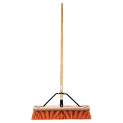 Leonard 24-Inch Heavy-Duty Push Broom With Hardwood Handle