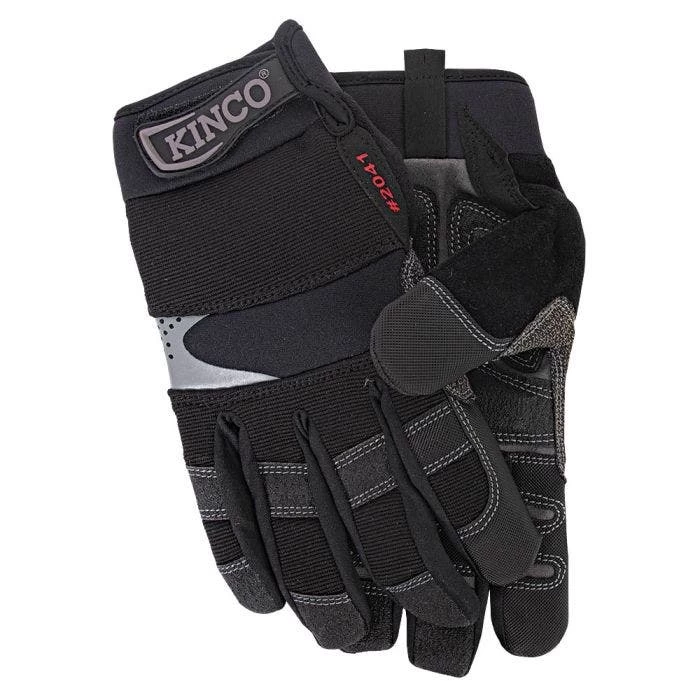 Kincopro Black And Gray Suede Gloves 1 Kincopro Black And Gray Suede Gloves
