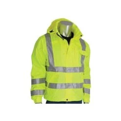 Breathable High-Visibility Rain Jacket, LG