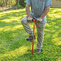 Leonard .875in X 33in Pwdr Ct Soil Probe W/Step -Garden-Tools 401 422aml live horz
