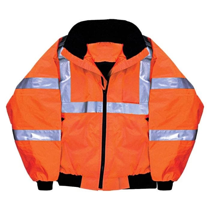 Majestic-Lined Orange Bomber Jacket Class III - Size 2XL 1 Majestic-Lined Orange Bomber Jacket Class III - Size 2XL