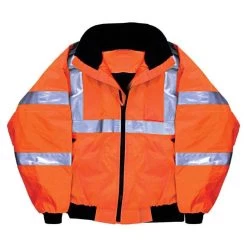 Majestic-Lined Orange Bomber Jacket Class III - Size 6XL