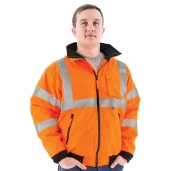 Majestic-Lined Orange Bomber Jacket Class III - Size 2XL 7 Majestic-Lined Orange Bomber Jacket Class III - Size 2XL -Garden-Tools 751302 2