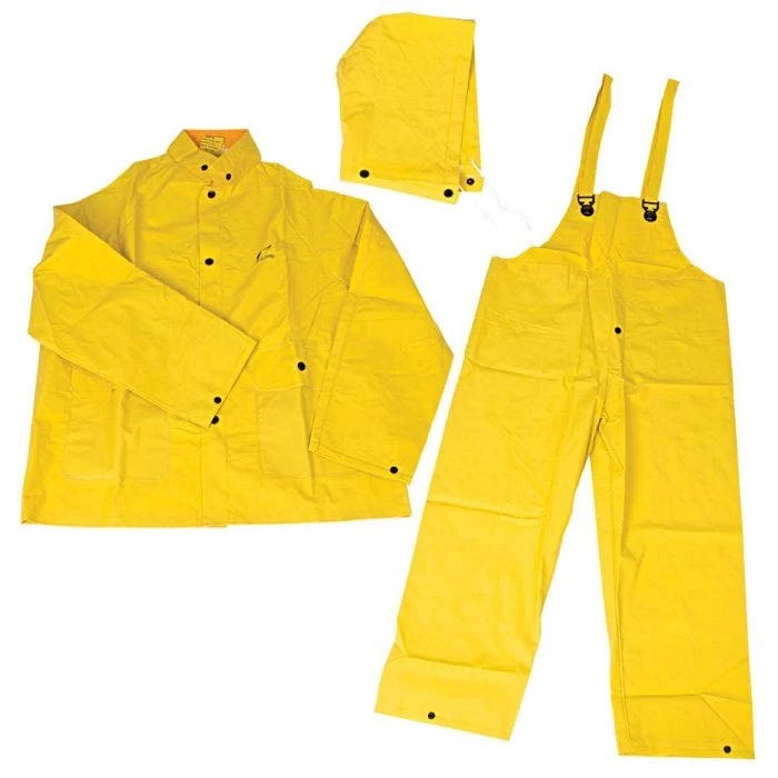 Onguard Sitex 3 Piece PVC On Polyester Rainsuit Yellow MD 3 Onguard Sitex 3 Piece PVC On Polyester Rainsuit Yellow MD - Image 3