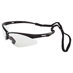 Safety Glasses Octane Black W/Clear Lens And Lanyard 12/Box
