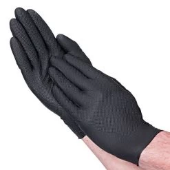 6mil Black Nitrile Disposable Industrial Glove With Diamond Texture 100/Box