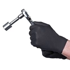 6mil Black Nitrile Disposable Industrial Glove With Diamond Texture 100/Box -Garden-Tools a1fa33am a1fa34am wrench 1