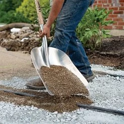 Leonard Heavy-Gauge Aluminum Scoop Shovel With 28-Inch D-Grip Handle -Garden-Tools ama12 6 1 1