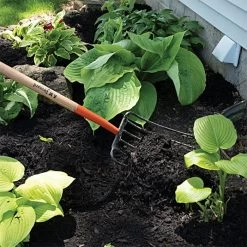 Leonard 6 Tine Forged Steel Manure Fork With 30 Inch D Grip Handle -Garden-Tools amf6d 4