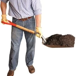 Leonard Steel Scoop Shovel With Size 10 Blade And D-Grip Handle -Garden-Tools ams10 mulch 1