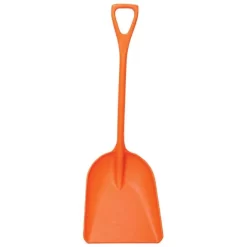 Poly Scoop Shovel By A.M. Leonard, 17in X 14in Blade, 25in D-Grip Handle, Lifetime Warranty