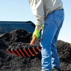 Leonard 8-Tine All Poly Scoop Fork, 63-inch Length -Garden-Tools apf805 3