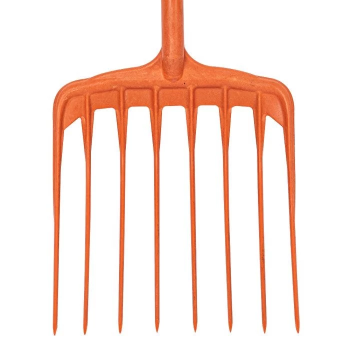 Poly Mulching Fork With D-Grip Handle By A.M. Leonard, 8 Tine, 15in Scoop X 44in Length, Lifetime Warranty 3 Poly Mulching Fork With D-Grip Handle By A.M. Leonard, 8 Tine, 15in Scoop X 44in Length, Lifetime Warranty - Image 3