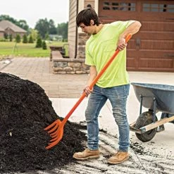 Leonard 8-Tine Poly Mulching Fork With Straight Handle -Garden-Tools apf815 live2 10.20.22