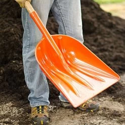 Leonard ABS Scoop Shovel With Straight Handle -Garden-Tools aps12l 4