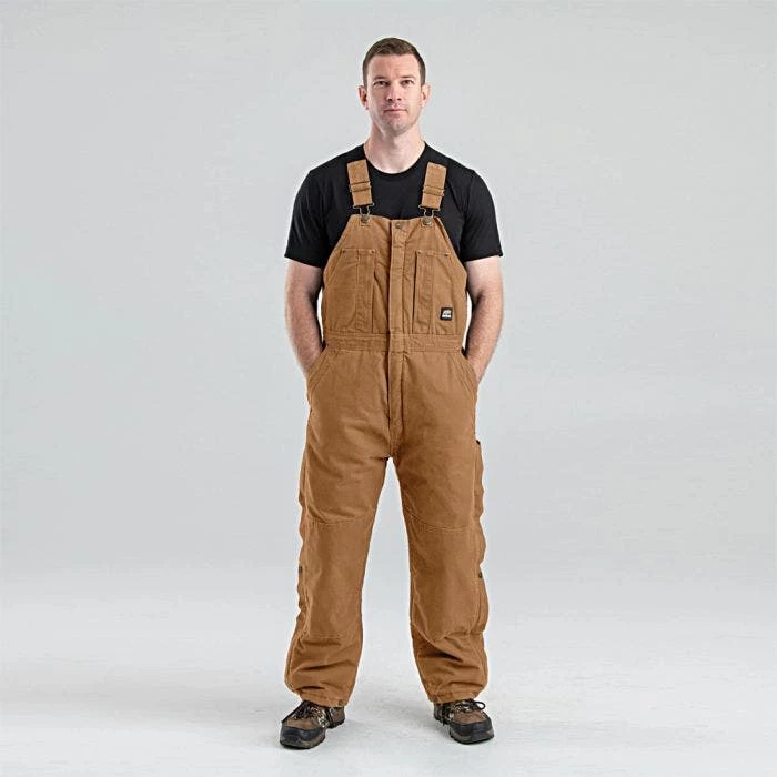 BERNE Original Washed Insulated Bib Overalls Brown 4X Large Tall 1 BERNE Original Washed Insulated Bib Overalls Brown 4X Large Tall