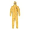 Chemical Protective Coveralls With Attached Hood Yellow