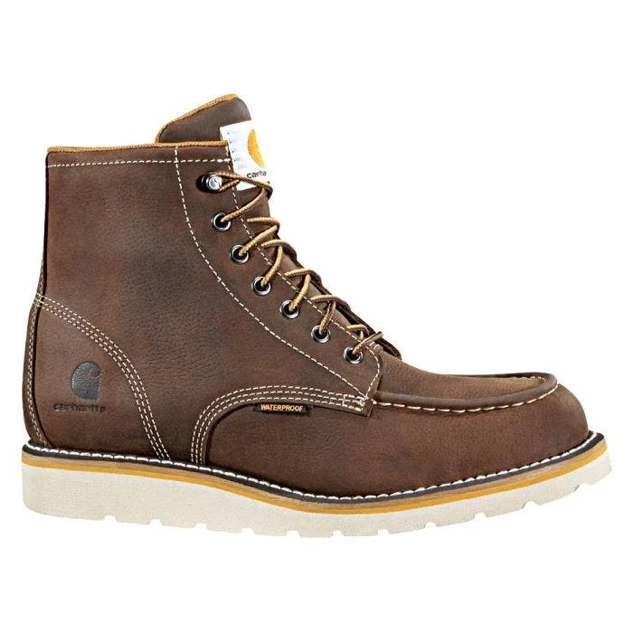 Carhartt Men's Steel Toe Wedge Boots, Brown, Size 8 Wide 4 Carhartt Men's Steel Toe Wedge Boots, Brown, Size 8 Wide - Image 4