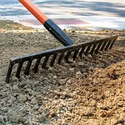 Leonard Straight Rake With Forged Steel Head And Composite Handle -Garden-Tools cs16 2 2