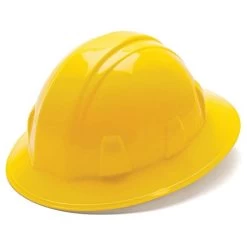 Full Brim Hard Hat, Yellow -Garden-Tools fbhh 4y 3