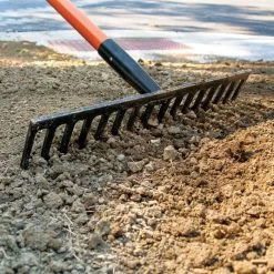 Leonard Forged Straight Rake With Tuff-Strong Handle -Garden-Tools fs16 2 1