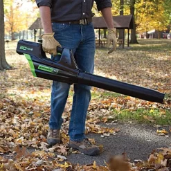 Greenworks Pro 80V Li-Ion Cordless Blower With Battery And Charger -Garden-Tools gbl320 5