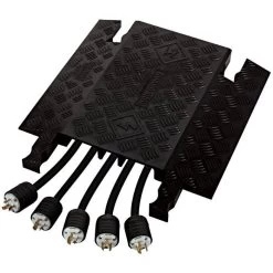 Guard Dog; 3-Channel Cable And Hose Protector, Black