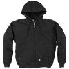 BERNE Original Washed Hooded Jackets, Black, Size Large
