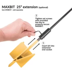 The MAXBIT 4-inch Garden Hole Digging Drill Bit -Garden-Tools mb4 y 4