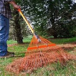 Leonard Spring Rake, 24-Tine Head With Fiberglass Handle -Garden-Tools msrf 224 3 1