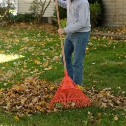 Leonard Poly Lawn Rake With American Ash Handle, 24-Inch Head -Garden-Tools pr24u 1