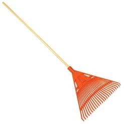 Leonard Poly Lawn Rake With American Ash Handle, 24-Inch Head