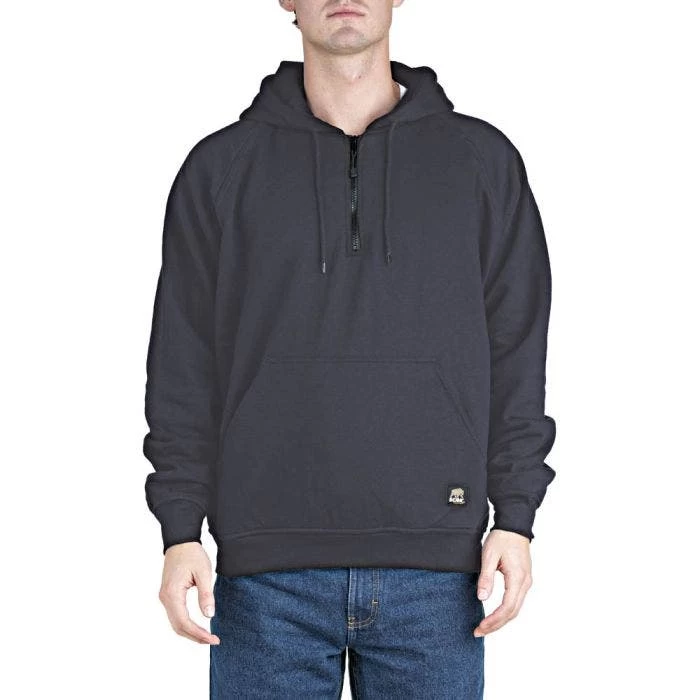 BERNE Mastic Thermal-Lined Hooded Quarter-Zip, Gray, Small 2 BERNE Mastic Thermal-Lined Hooded Quarter-Zip, Gray, Small - Image 2